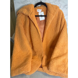 Women's Better Be Orange Hooded Teddy Jacket Size M